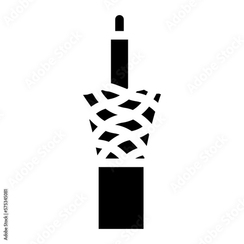 coaxial cable wire glyph icon vector illustration