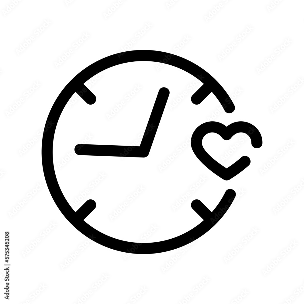 time of love icon or logo isolated sign symbol vector illustration - high quality black style vector icons