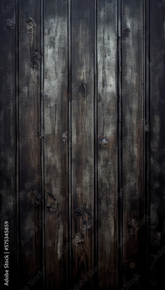Naklejka premium Vintage wood background texture with knots, dark grunge wood