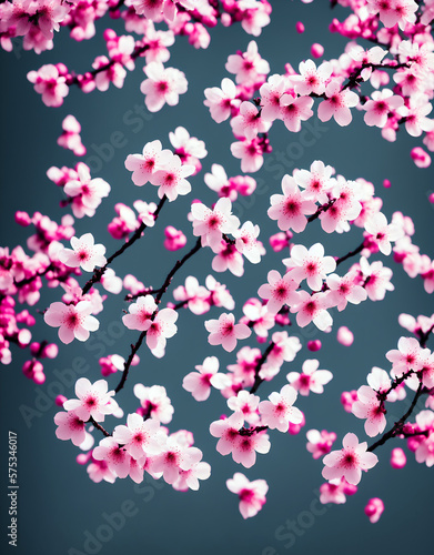 Cherry Blossom spring garden, Generative AI