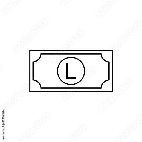 Honduras Currency Symbol, Honduran Lempira Icon, HNL Sign. Vector Illustration