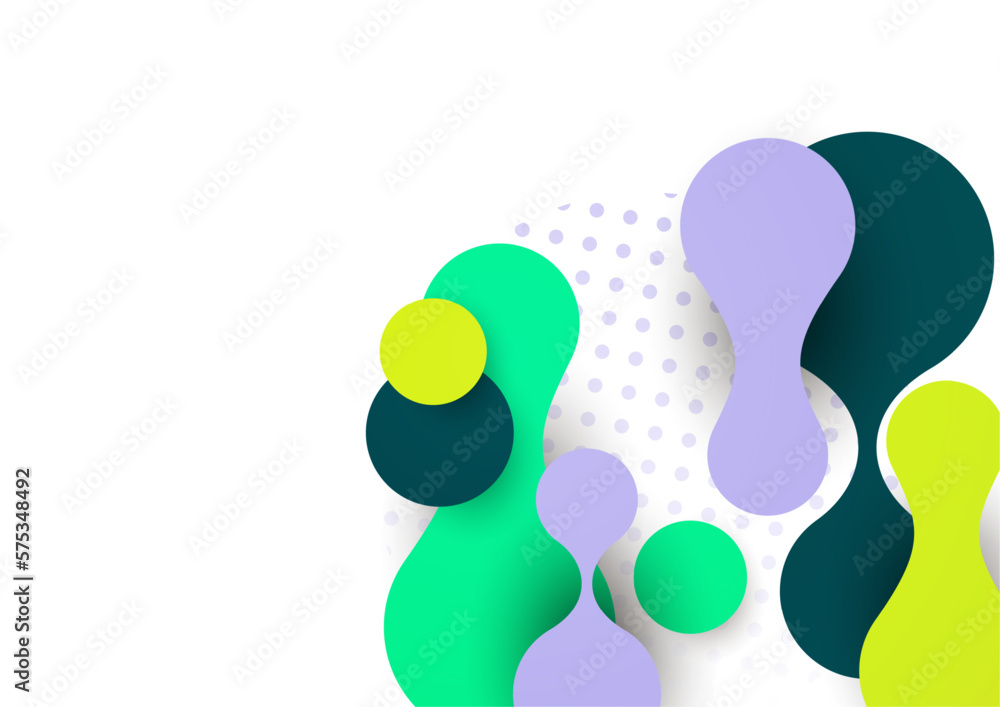 Abstract overlay shapes. Wavy shapes, flowing elements, flow lines. Trendy futuristic design for banner, flyer, poster, logo. Vector