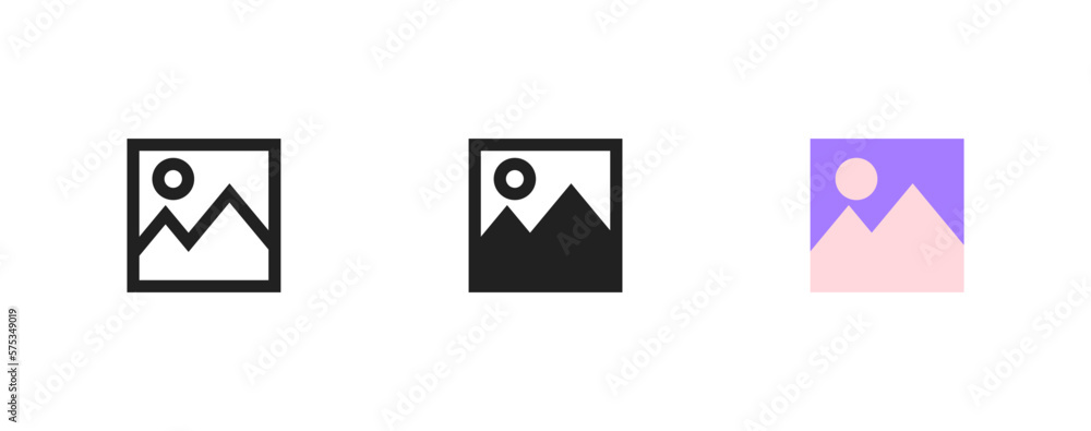 Image, picture, gallery icon set. Vector EPS 10 Image, picture, gallery icon set. Vector EPS 10
