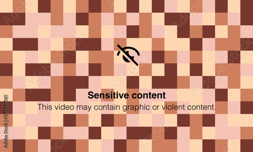 Blurred sensitive content.18+ content,that may contain violent character. Vector EPS 10