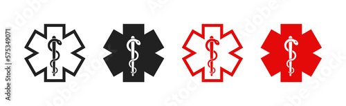 Emergency medical symbol, icon, logo. Vector EPS 10 photo