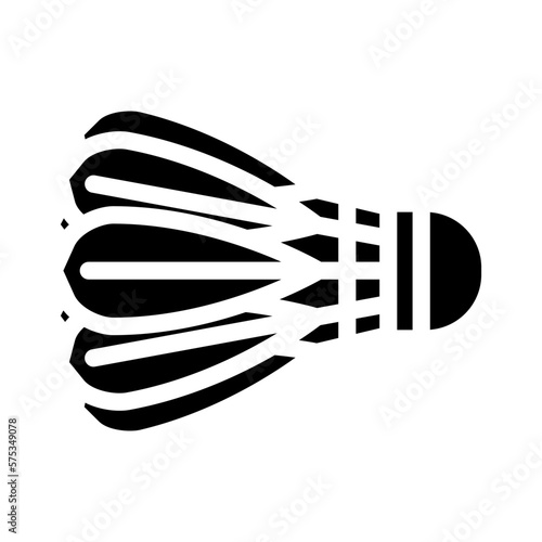 shuttlecock game glyph icon vector illustration