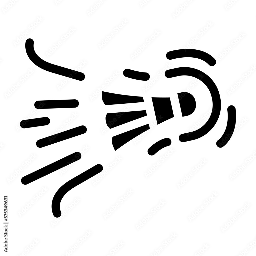 fast speed shuttlecock glyph icon vector illustration fast speed shuttlecock glyph icon vector illustration