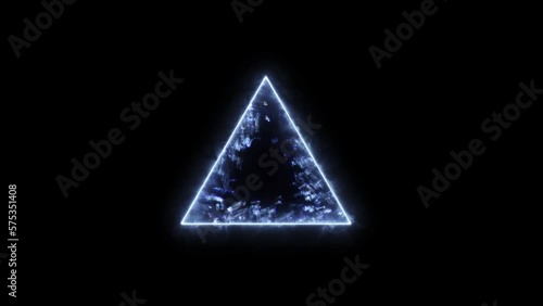 Mysterious portal triangle of energy. Easy to add lens flare effects for overlay designs or screen blending mode to make high-quality images. Mockup for your logo.