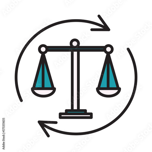 Filled Line ARBITRATION PROCESS design vector icon