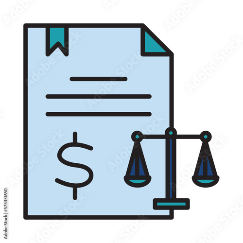 Filled Line BAIL design vector icon
