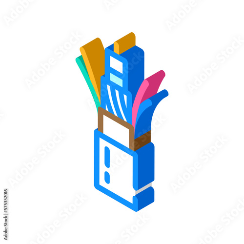 cctv cable wire isometric icon vector illustration