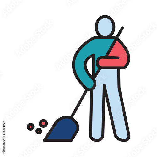 Filled Line PUBLIC SERVICE PUNISHMENT design vector icon