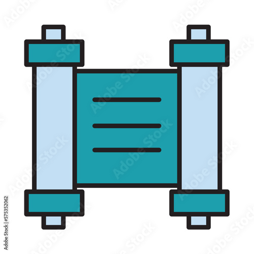 Filled Line SCROLL WITH LAW design vector icon