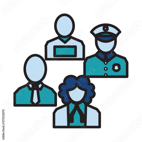 Filled Line SESSION design vector icon