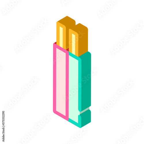 non metallic sheathed wire cable isometric icon vector illustration