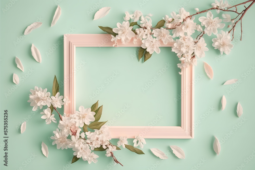 Beautiful spring nature background with lovely blossom made with Generative AI Beautiful spring nature background with lovely blossom made with Generative AI