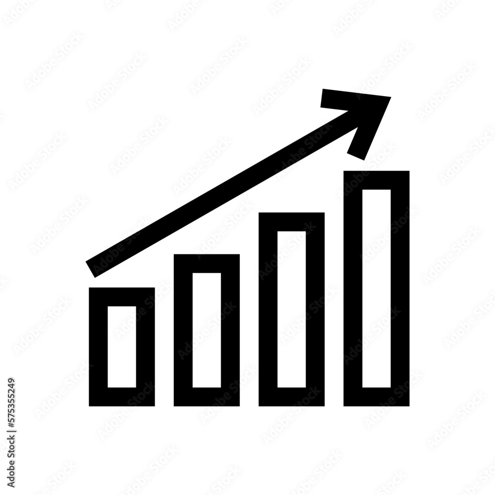 Sales up chart outline icon. Business icon collection Sales up chart outline icon. Business icon collection