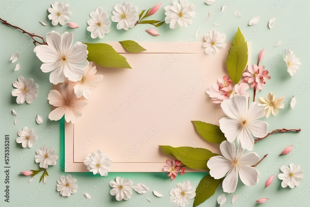 Beautiful spring nature background with lovely blossom made with Generative AI Beautiful spring nature background with lovely blossom made with Generative AI