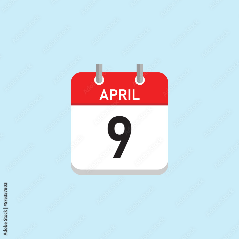 April 9 Concept Design. Vector Illustration. April 9 Concept Design. Vector Illustration.
