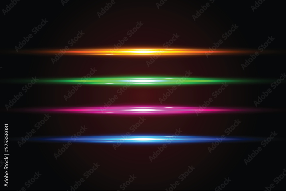  Colored transparent light lens flares streaks