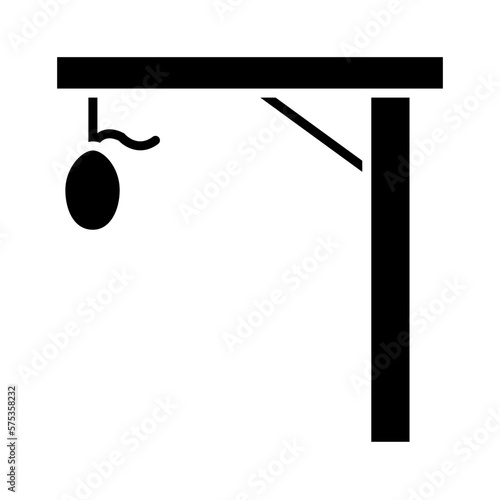 Solid CAPITAL PUNISHMENT design vector icon