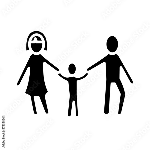Solid CHILD CUSTODY design vector icon