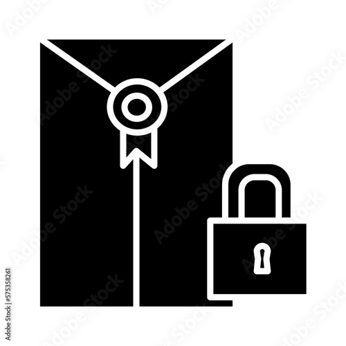 Solid CONFIDENTIAL design vector icon