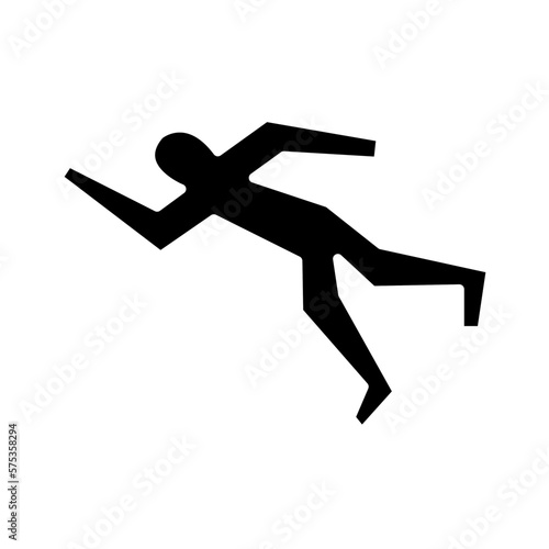Solid CRIME SCENE design vector icon