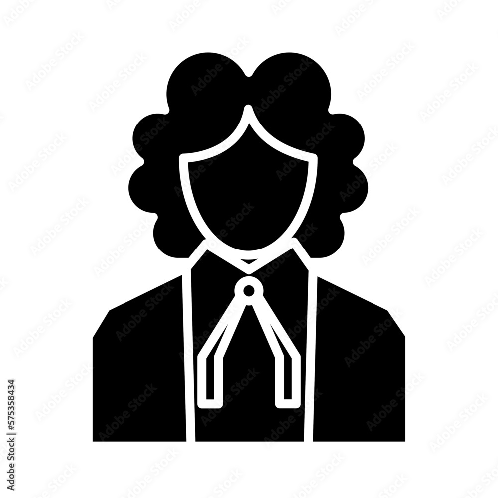Solid JUDGE design vector icon Solid JUDGE design vector icon
