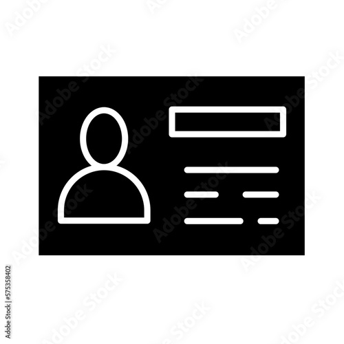 Solid ID CARD design vector icon