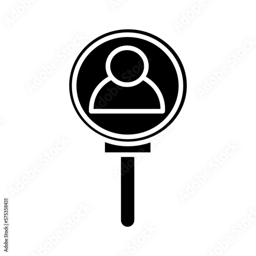 Solid INVESTIGATION design vector icon