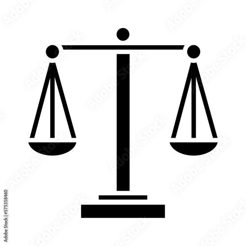 Solid JUSTICE design vector icon