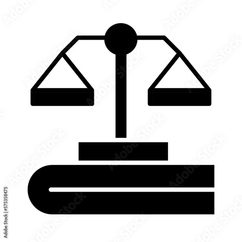 Solid LAW BOOK design vector icon