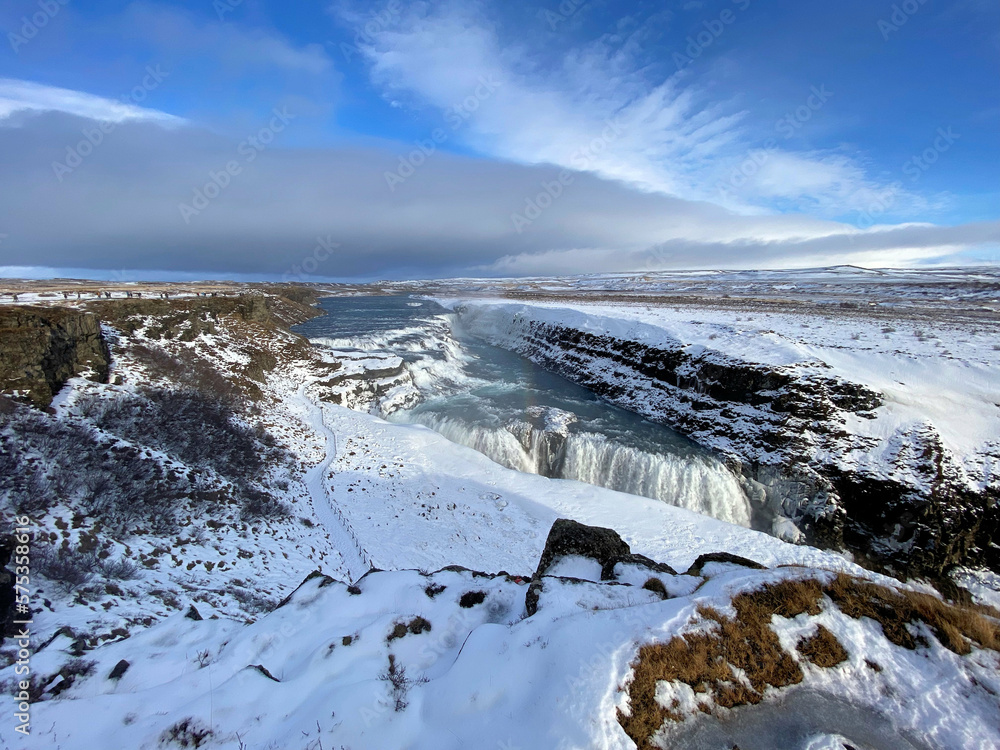 Gullfoss Waterfall in Iceland in Winter Gullfoss Waterfall in Iceland in Winter