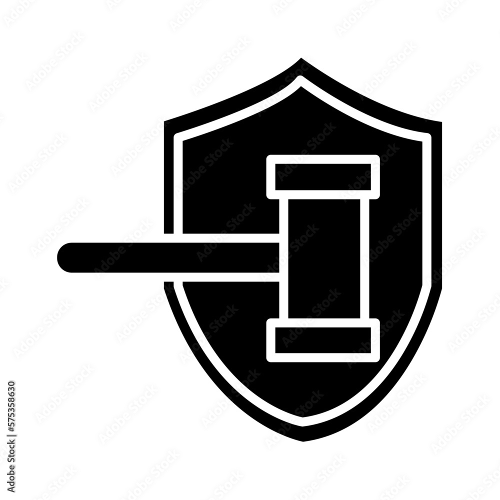 Solid PROTECTION LAW design vector icon Solid PROTECTION LAW design vector icon