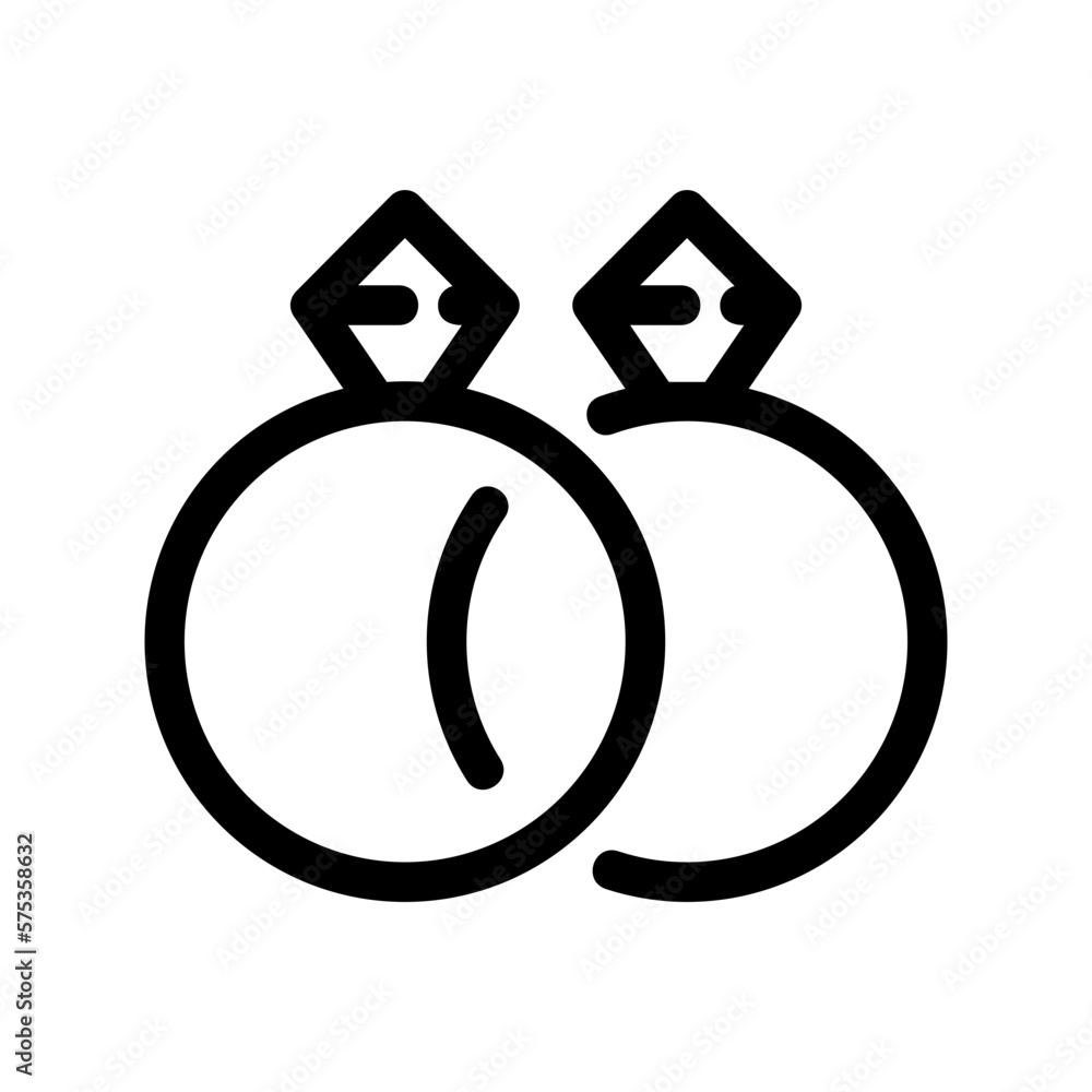 valentine rings icon or logo isolated sign symbol vector illustration - high quality black style vector icons valentine rings icon or logo isolated sign symbol vector illustration - high quality black style vector icons