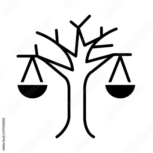 Solid PUBLIC INTEREST LAW design vector icon
