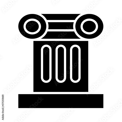 Solid ROMAN LAW design vector icon