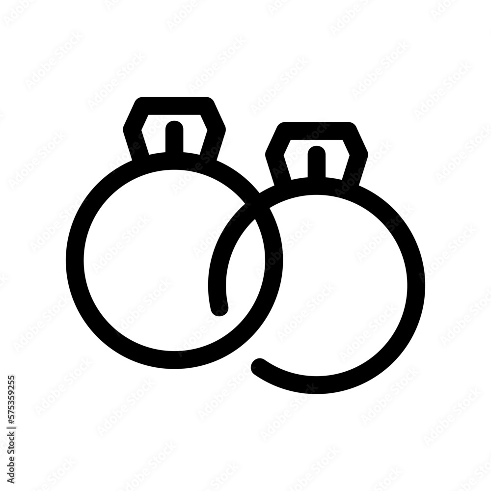 valentine rings icon or logo isolated sign symbol vector illustration - high quality black style vector icons valentine rings icon or logo isolated sign symbol vector illustration - high quality black style vector icons
