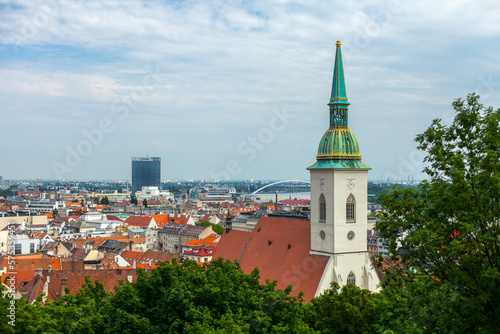 View at the city center of Bratislava, Slovakia