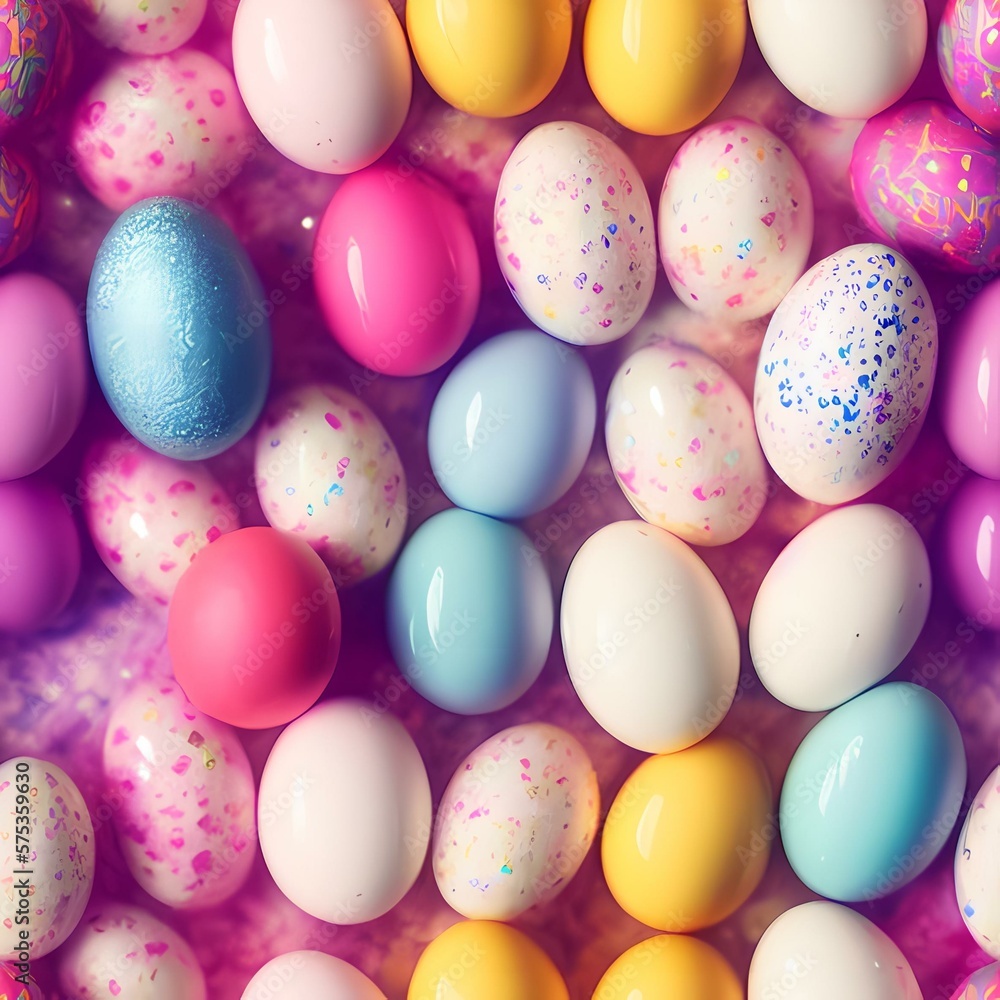 Easter eggs created with generative ai technology Easter eggs created with generative ai technology