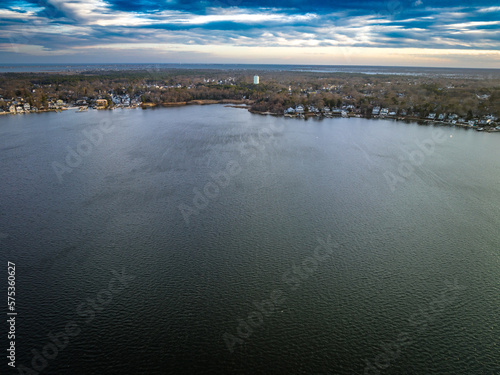 Aerial Sunset in Brick New Jersey  photo