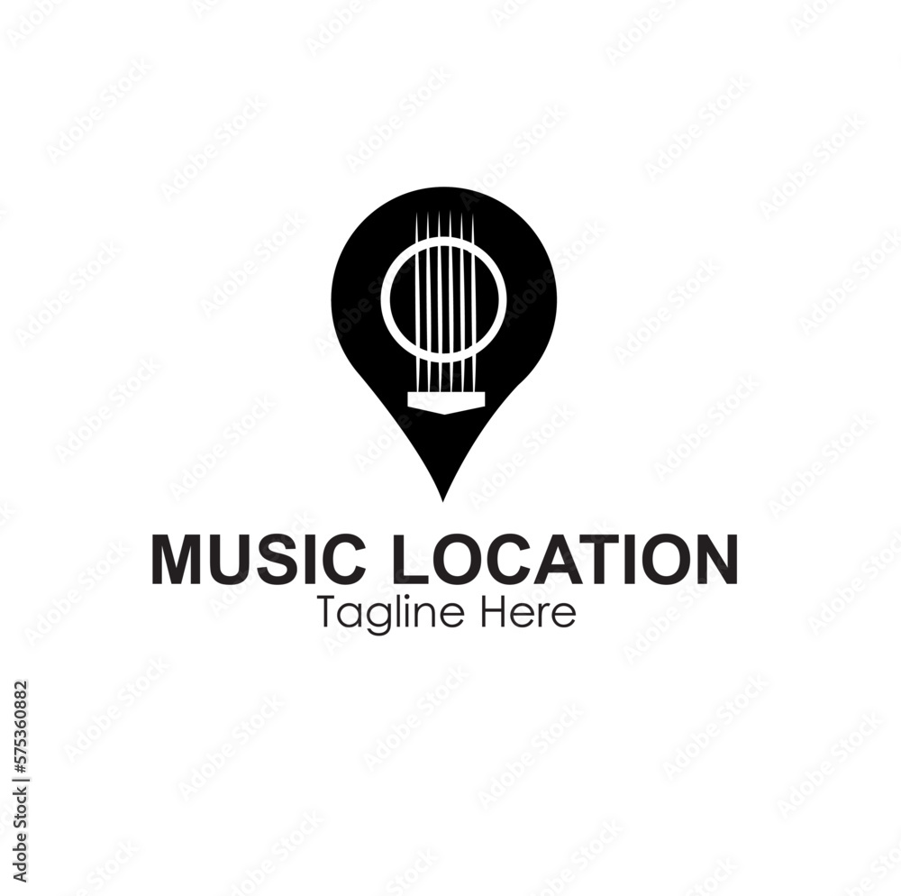 music location logo design concept music location logo design concept