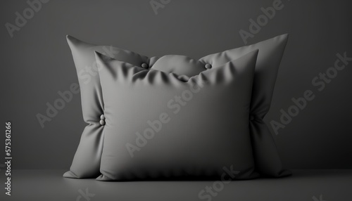 beautiful, modern, gray pillow can be an accessory for the living room or the bedroom