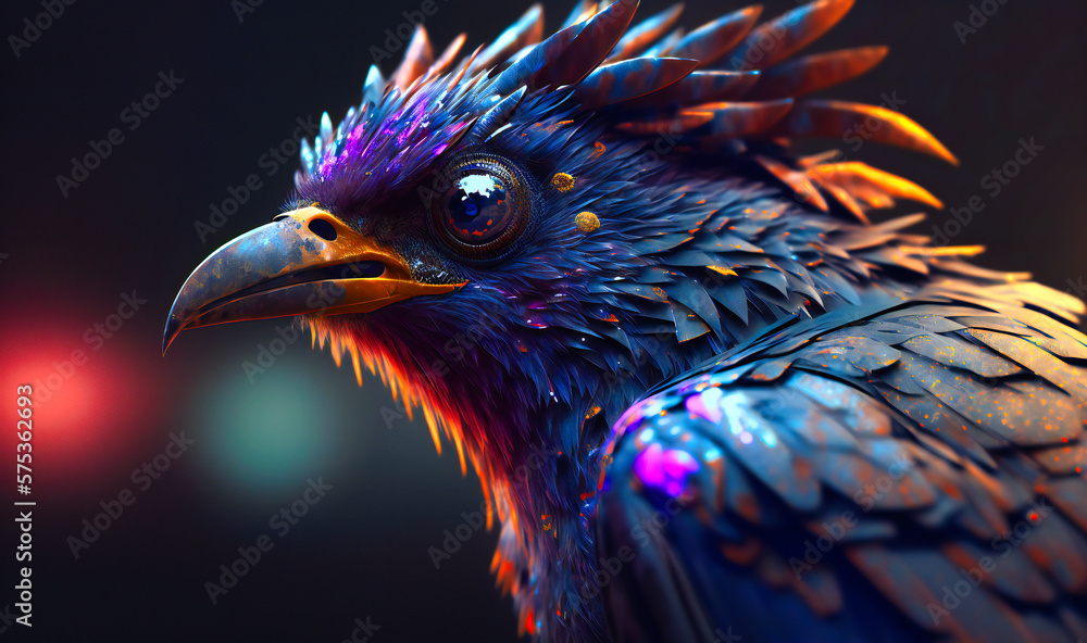 Portrait look close view bird Portrait look close view bird