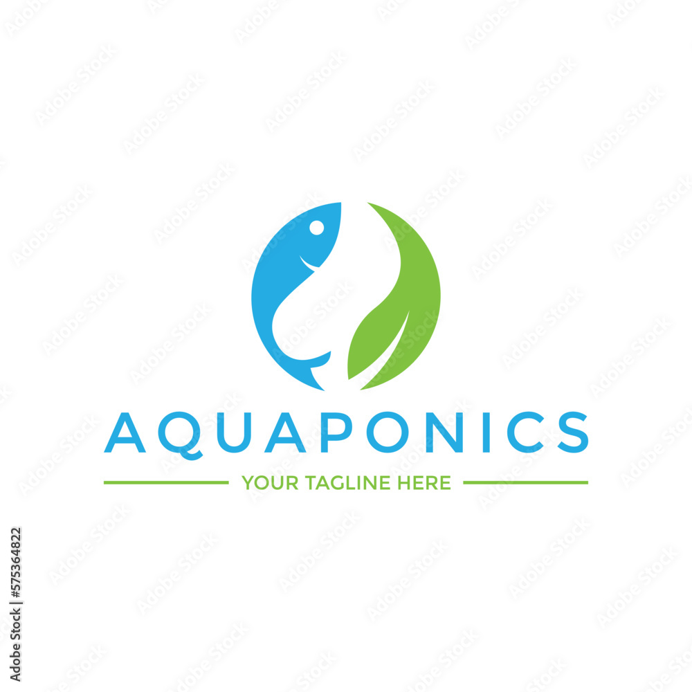 Aquaponics Logo Stock Vector Template Aquaponics Logo Stock Vector Template