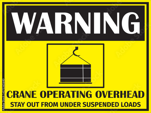 over head crane sign, crane overloaded sign, over head load sign vector eps