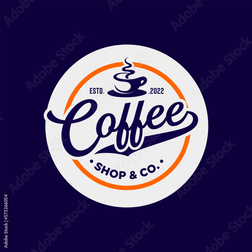 coffee shop vintage logo vector 