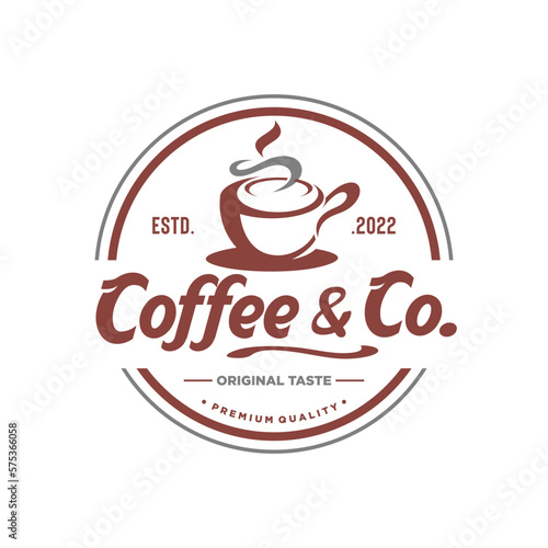 coffee shop vintage logo vector 