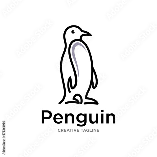  penguin design logo vector illustration